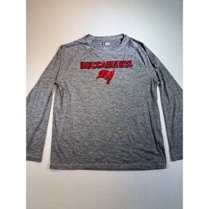 NFL Team Apparel Tampa Bay Buccaneers Gray Long Sleeve Shirt XL